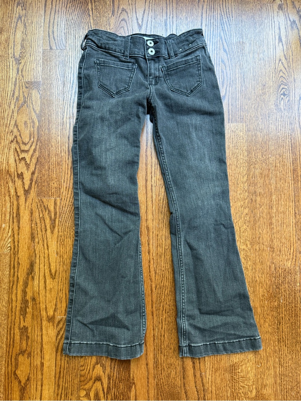 A & F Black Bootcut Jeans 11/12 Short